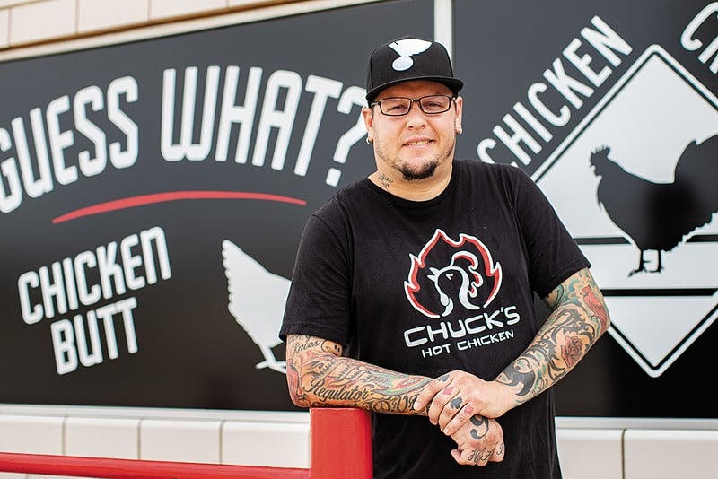 The chef-owner of Chuck's on Kingshighway, Warren Hamilton IV, keeps the heat on. - MABEL SUEN