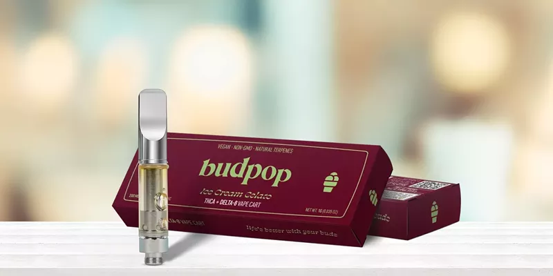 Budpop Ice Cream Gelato THCA vape cartridge, offering great value and relaxing effects.