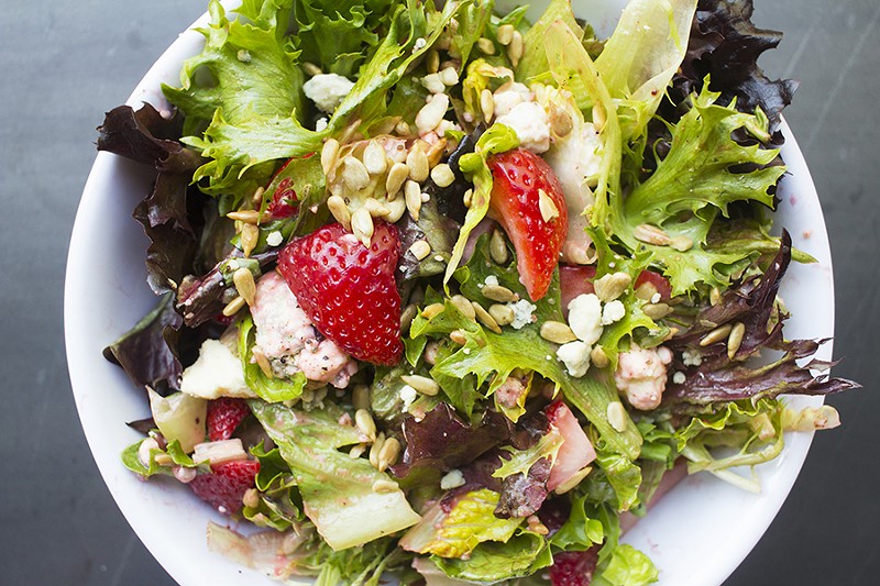 The "So Very Berry" salad is filled with fresh strawberries. - PHOTO BY MABEL SUEN