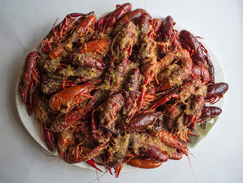 Crawfish start at just $6 per pound. - PHOTO BY SARA BANNOURA