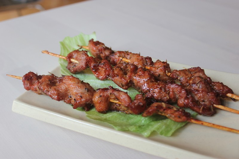 Pork kushiage, or skewers, are a new addition to the menu. - PHOTO BY SARAH FENSKE