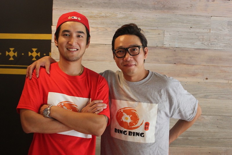 Chef Yijun Chen, left, and business partner Yong Liu. - PHOTO BY SARAH FENSKE