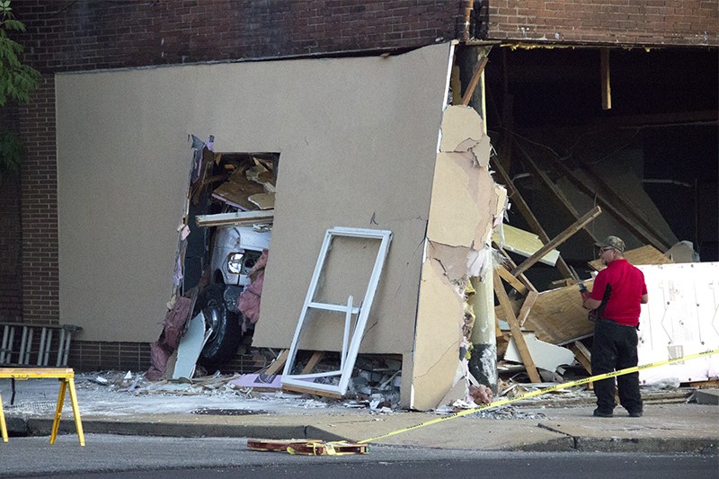Van Smashes Through South City Building, Displacing Family