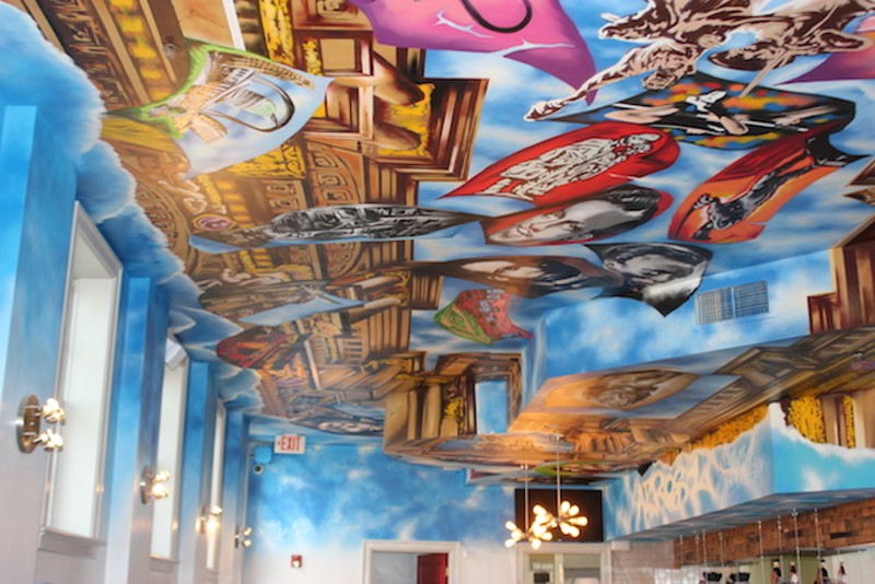Not to give away too much of Rosic's mural on the other side of the cafe, but it's basically .... epic. - PHOTO BY SARAH FENSKE