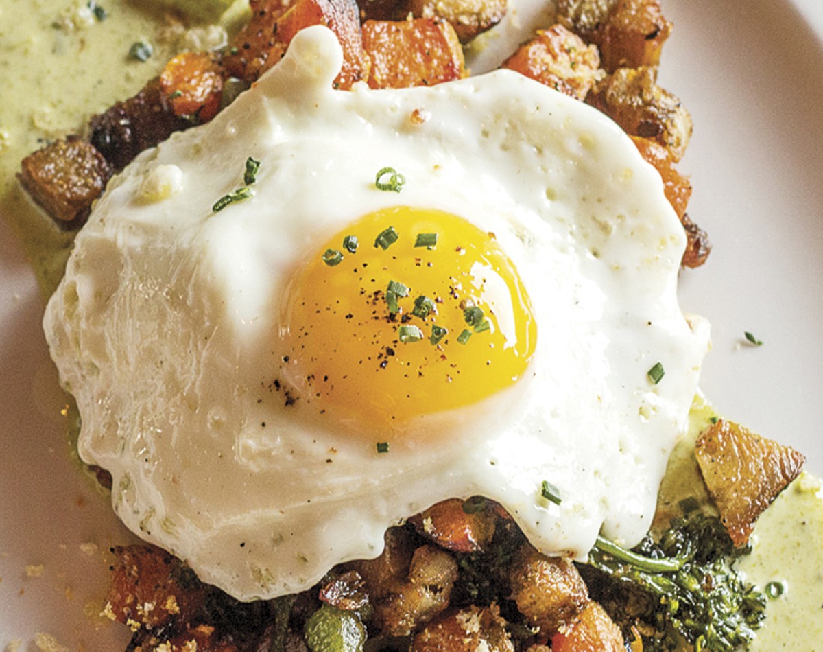 The hash at Three Flags Tavern: A good reason to get up for brunch.