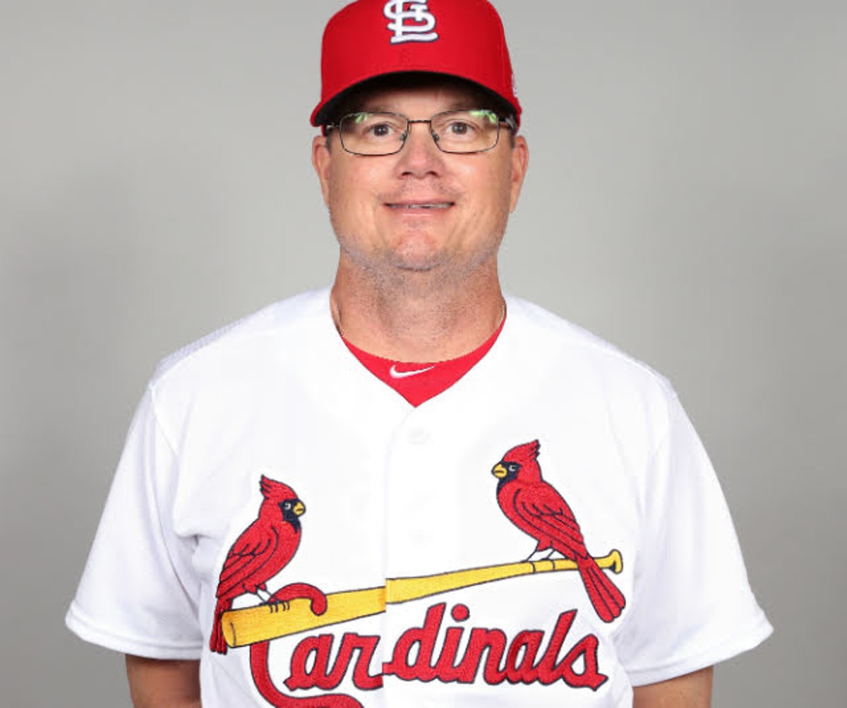 Mike Schildt models the best in Cardinals fashion.