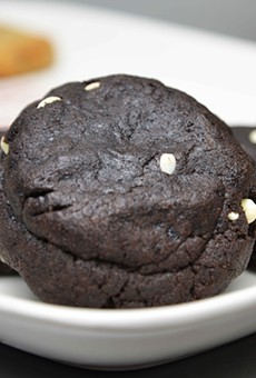 "Starry Sky" cookies earn their moniker from their resemblance to a dark night sky with bright stars.
