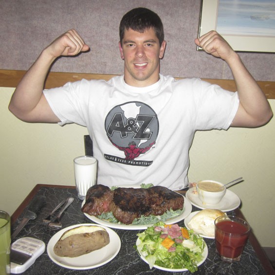 Appetite for consumption: Randy Santel has won 100 eating challenges.
