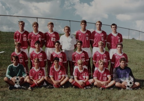 Jeff Plunkett is the blondie on the bottom row, third from the left, in this 1990 shot of the Parkway Central squad. - JEFF PLUNKETT