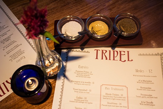 The menu at Tripel | Mabel Suen