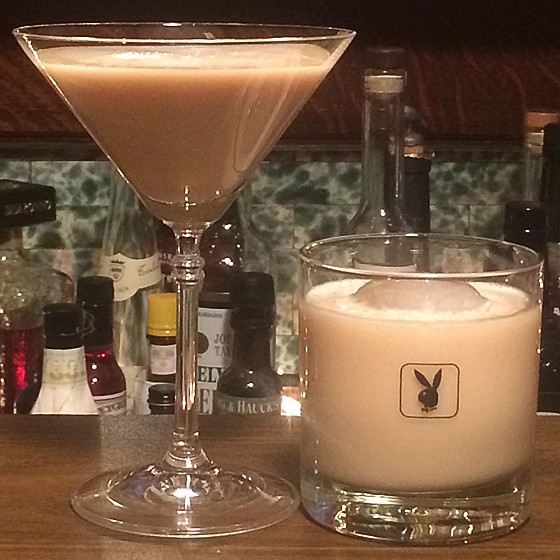"The Dude Abides," a vegan version of a white Russian, complete with vintage glassware. | Patrick J Hurley
