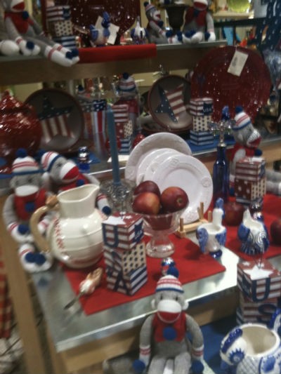 Show your love for this great country with a red, white, and blue sock monkey. Made in China.