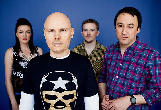 Billy Corgan (second from left), former rock star and current wrestling executive? - PHOTO BY PAUL ELLEDGE