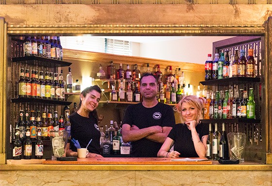 The staff behind the bar at Capitalist Pig.