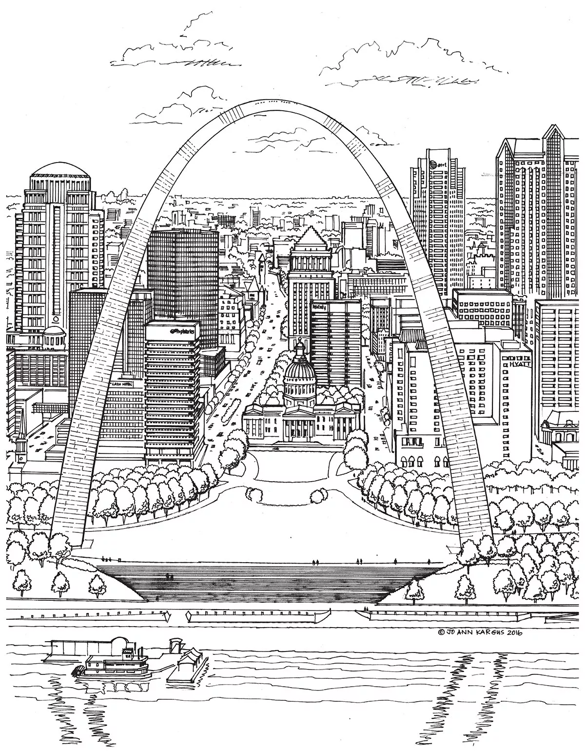 Free Coloring Pages of St. Louis