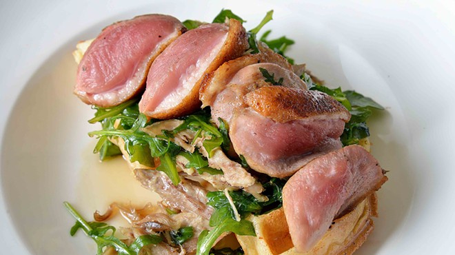 The duck and waffles is just one of many gluten free dishes for those with allergies or diets.