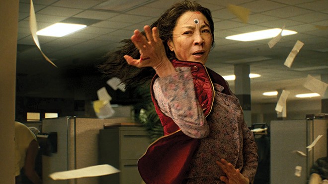Michelle Yeoh stars in the deranged sci-fi adventure flick Everything Everywhere All at Once.