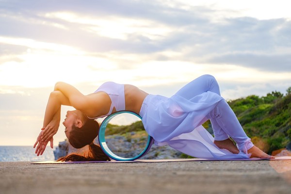 New Yoga Wheel Strongest Most Comfortable Yoga Prop Wheel for Pose Training USA 