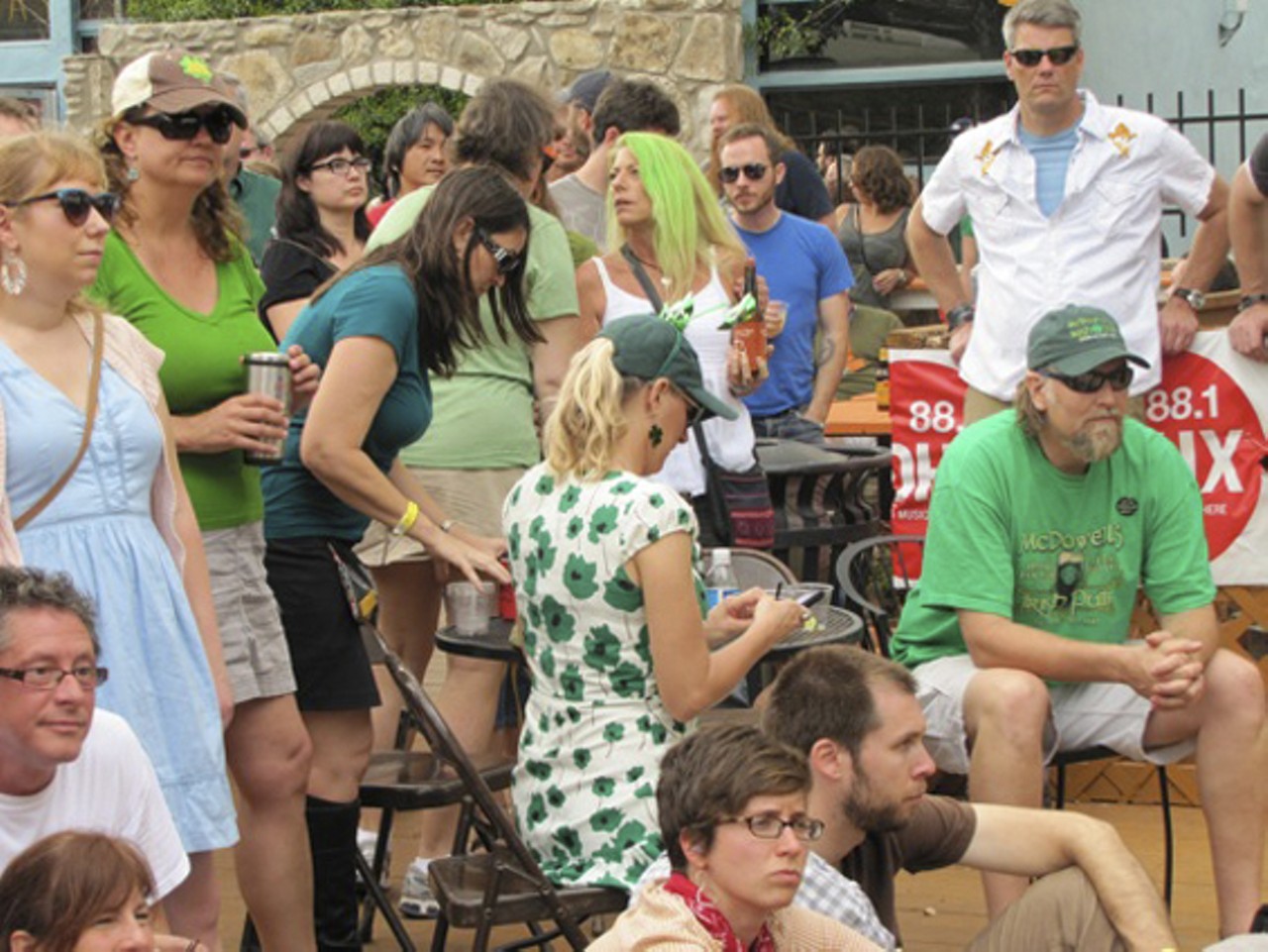 Twangfest was held on St. Patrick's Day, so many party goers donned green.