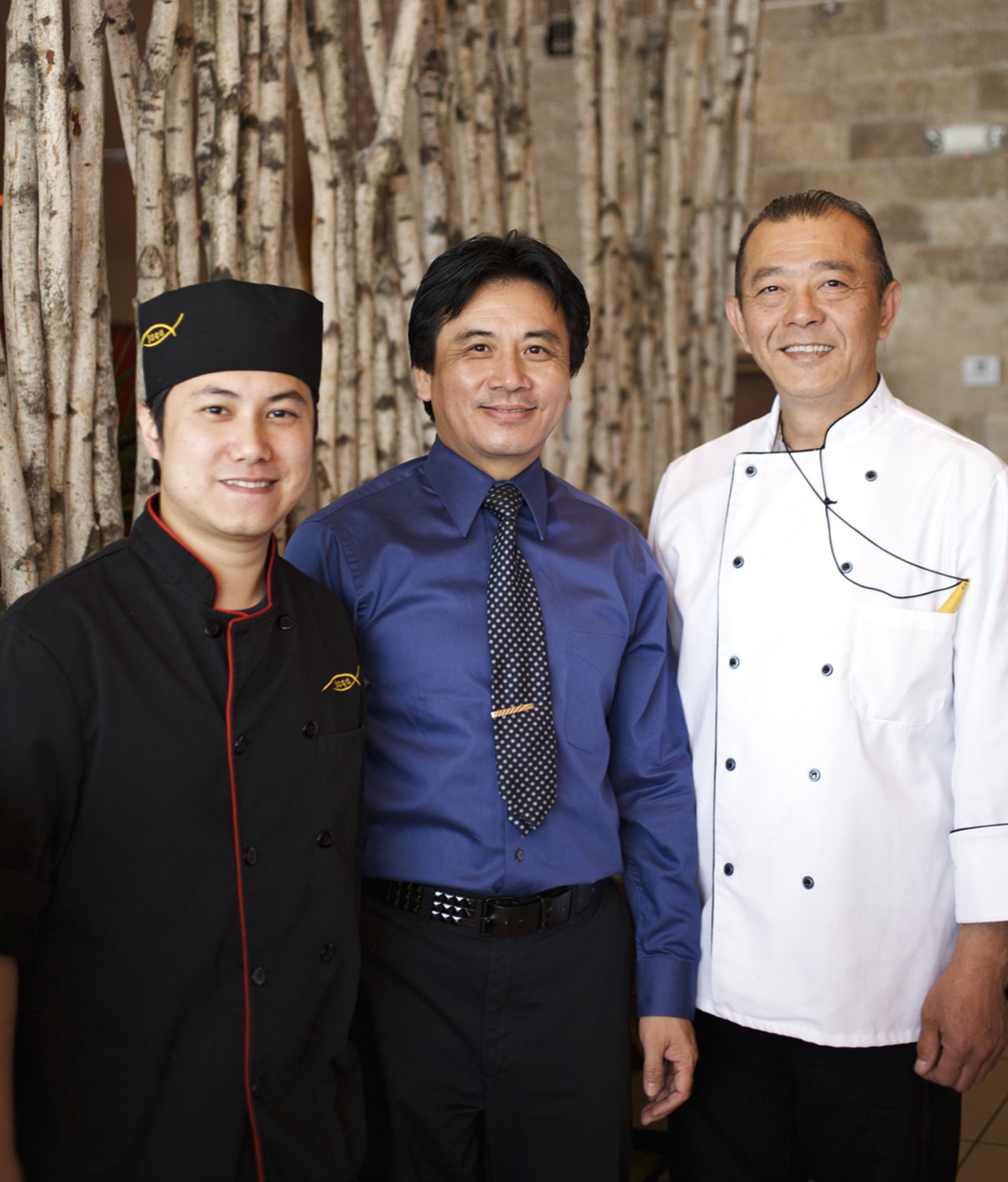 Left to right, co-owner Tony Chen, co-owner Mike Liao and executive chef Anthonie Chin.