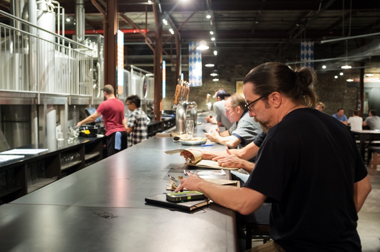 The Grove location is huge at 70,000 square feet. It is Urban Chestnut's take on the traditional German bierhall, which is housed right in the brewery.  Photo by Robert Rohe.
