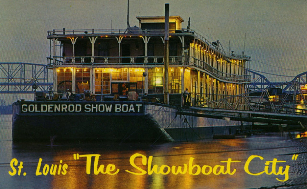 See a show aboard The Goldenrod Showboat.The last showboat to work the Mississippi, the Goldenrod was once one of the largest and most elaborately decorated showboats ever built. Built in 1909, the Goldenrod was a mainstay on the St. Louis riverfront from 1937 until it was renovated and moved to the St. Charles riverfront in 1989. A true entertainment venue, the Goldenrod entertained for decades with minstrel shows, vaudeville acts, and lavish theater performances. With an auditorium that could seat 1,400 people, entertainers such as Red Skelton, Cab Calloway, and Bob Hope graced its stage. Starting in the early 1960&#146;s, it hosted the National Ragtime Festival for nearly twenty-five years.Photo courtesy of Cameron Collins.