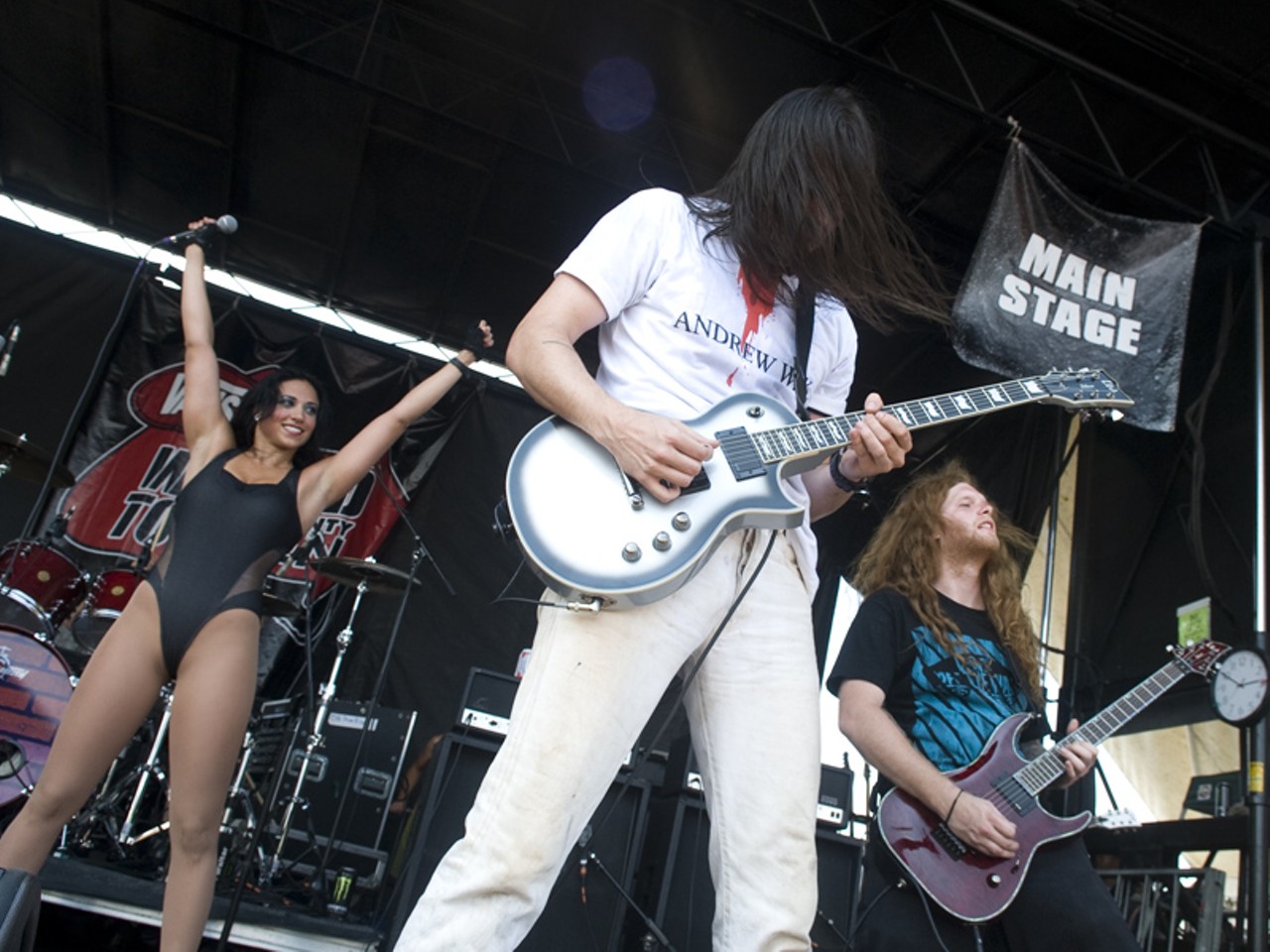Andrew W.K. performing at the 2010 Vans Warped Tour in St. Louis.