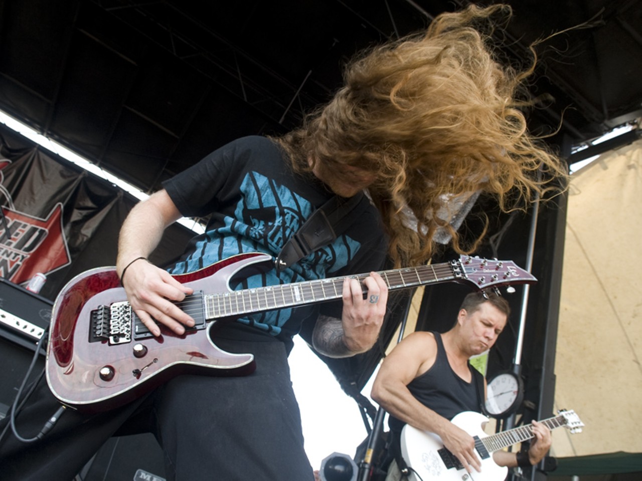 Andrew W.K.'s band performing at the 2010 Vans Warped Tour in St. Louis.