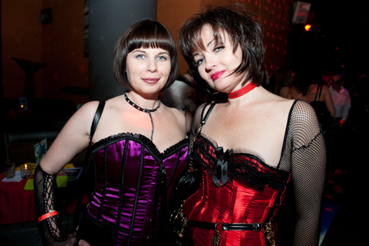 Attendees of the 3rd annual Victorian Fetish Ball getting in on the act.