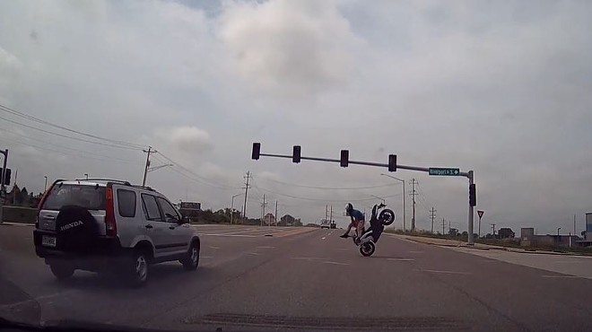 Video: St. Louis Motorcyclist Cheats Death With Bitchin' Stunt to Avoid Reckless SUV