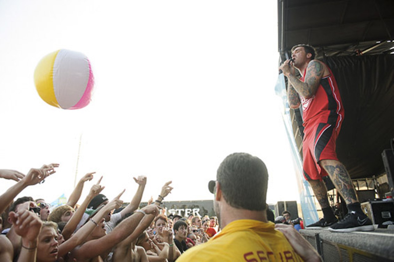 New Found Glory performing at Warped Tour at the Verizon Wireless Amphitheater in St. Louis on July 5, 2012.