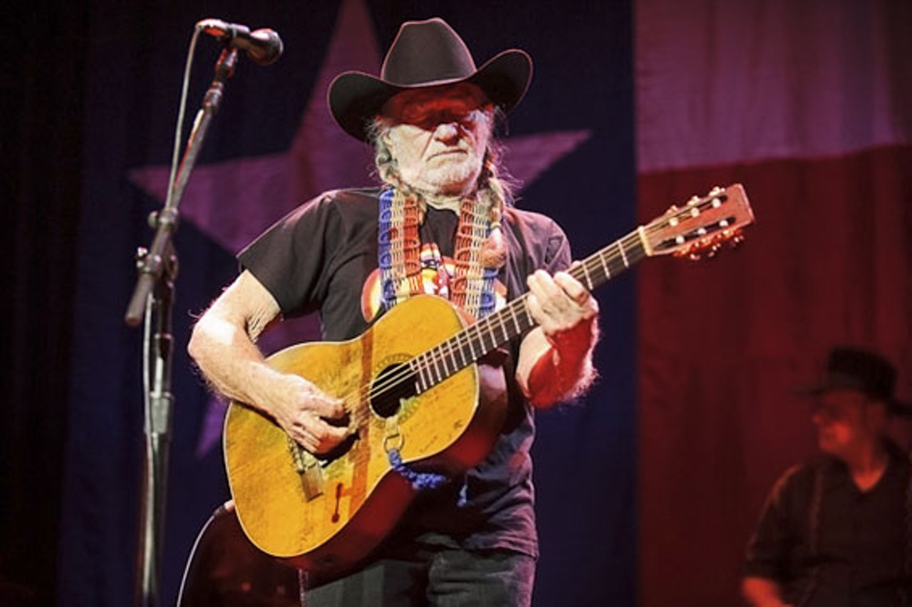 Willie Nelson performing at the Pageant in St. Louis on April 17, 2012.