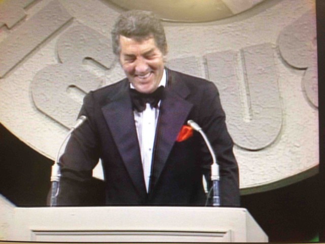 Martin at the podium during the 1974 roast of Don Rickles.